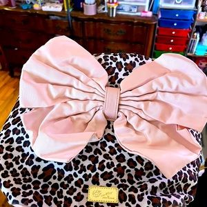 Betsy Johnson Leopard and Pink Tote Bag Used